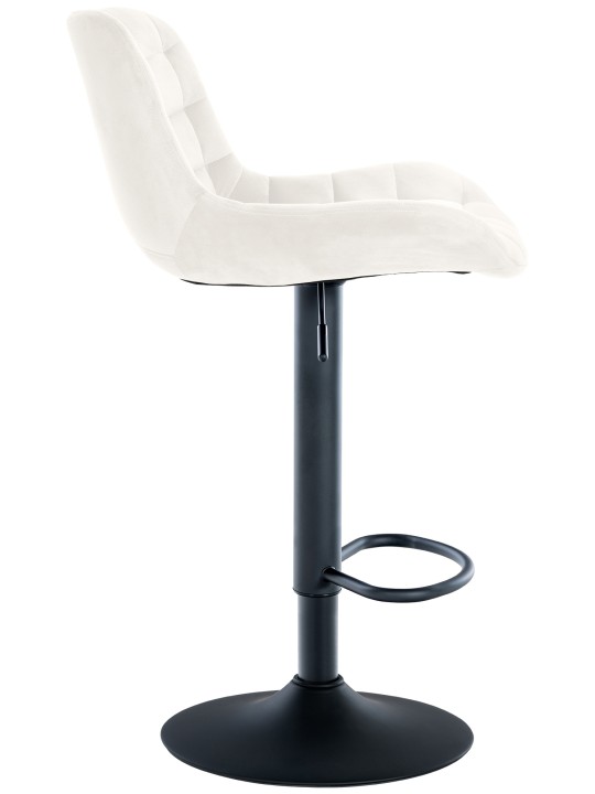 Set van 2 barkrukken Tover fluweel, crème