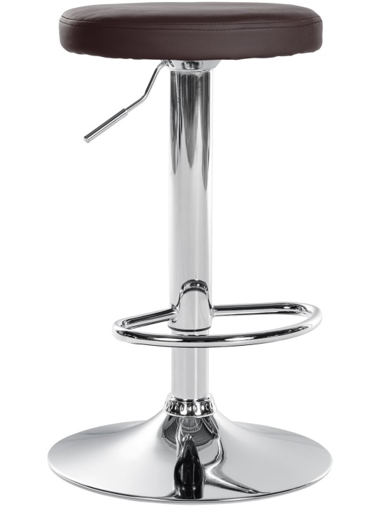 Barkruk Ponte kunstleer chroom, bruin