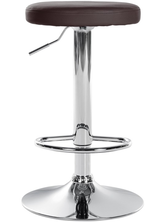 Barkruk Ponte kunstleer chroom, bruin