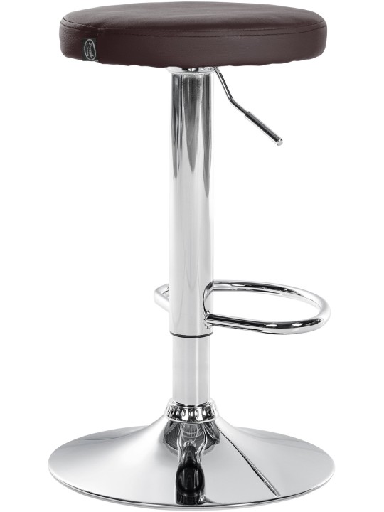 Barkruk Ponte kunstleer chroom, bruin