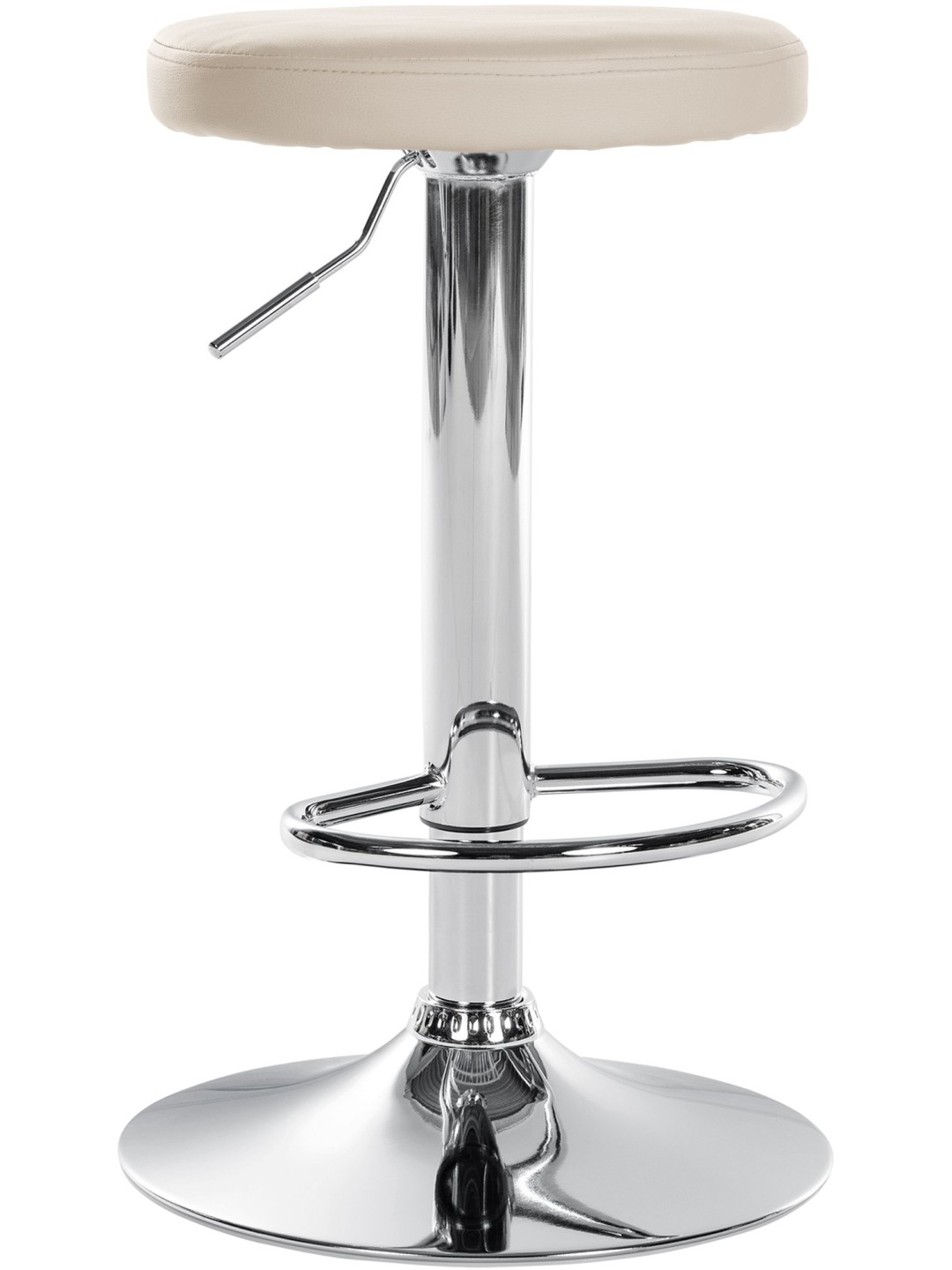 Barkruk Ponte kunstleer chroom, crème