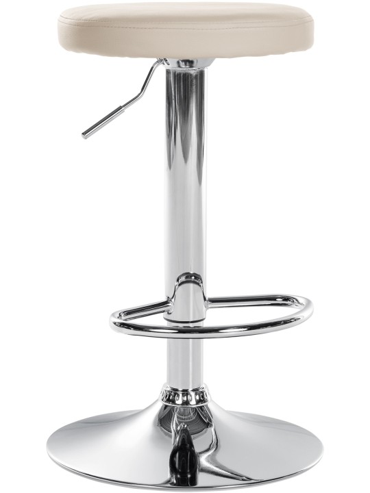 Barkruk Ponte kunstleer chroom, crème