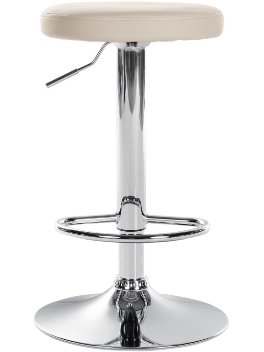 Barkruk Ponte kunstleer chroom, crème