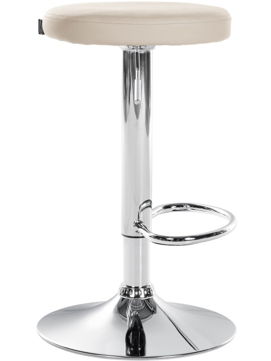 Barkruk Ponte kunstleer chroom, crème