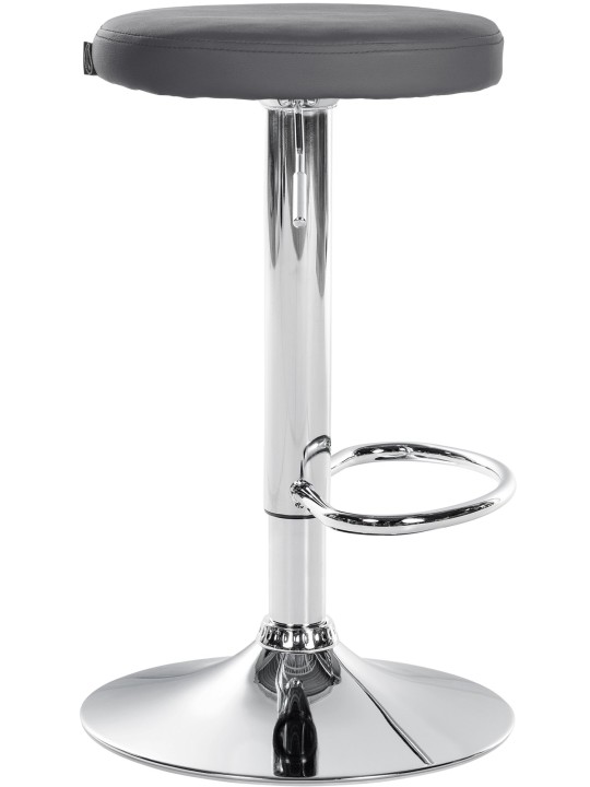 Barkruk Ponte kunstleer chroom, grijs