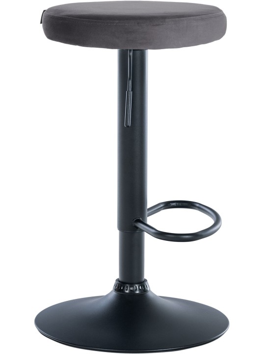 Barkruk Ponte fluweel, donkergrijs