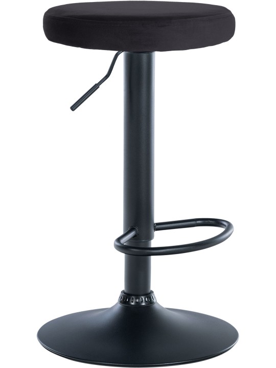 Barkruk Ponte fluweel, zwart