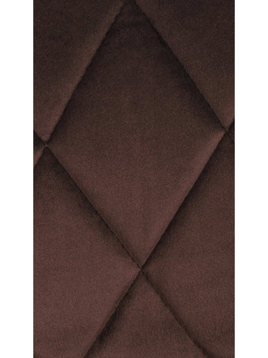 Barkruk Lazio fluweel chroom, bruin