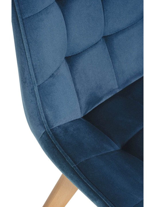 Stoel Brook fluweel, blauw