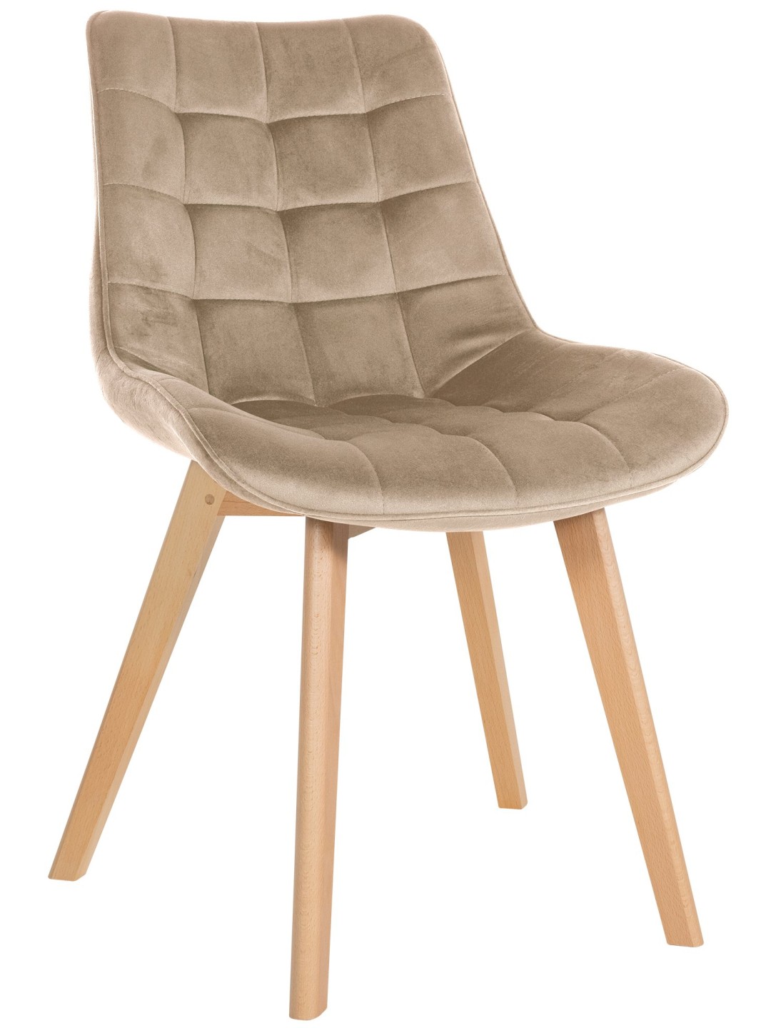 Stoel Brook fluweel, bruin