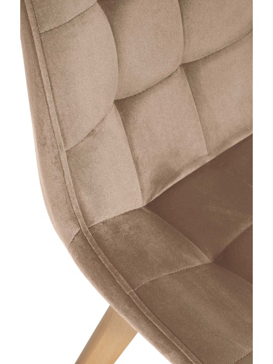 Stoel Brook fluweel, bruin