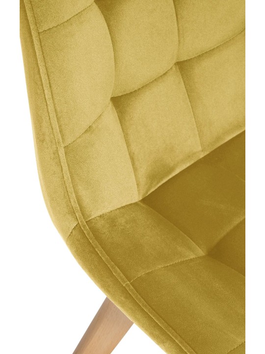 Stoel Brook fluweel, geel Stoel Brook fluweel, geel