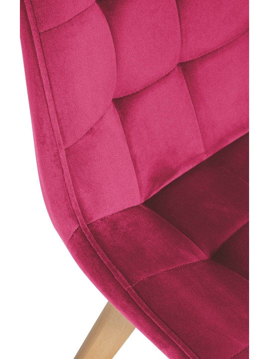 Stoel Brook fluweel, rood