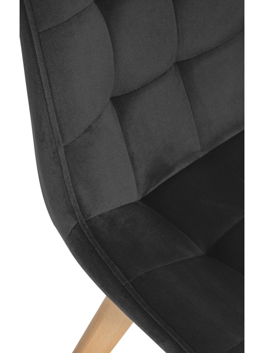 Stoel Brook fluweel, zwart