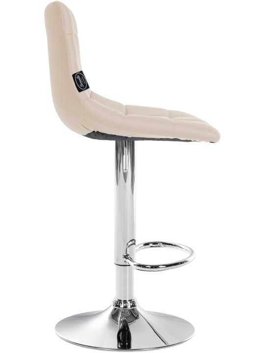 Set van 2 barkrukken Jerry kunstleer chroom, crème