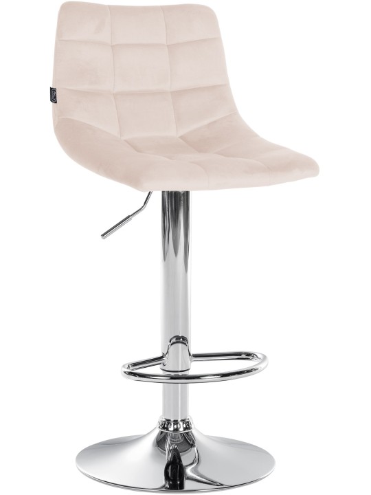 Set van 2 barkrukken Jerry fluweel chroom, beige