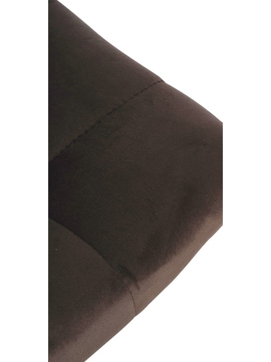 Set van 2 barkrukken Jerry fluweel chroom, bruin