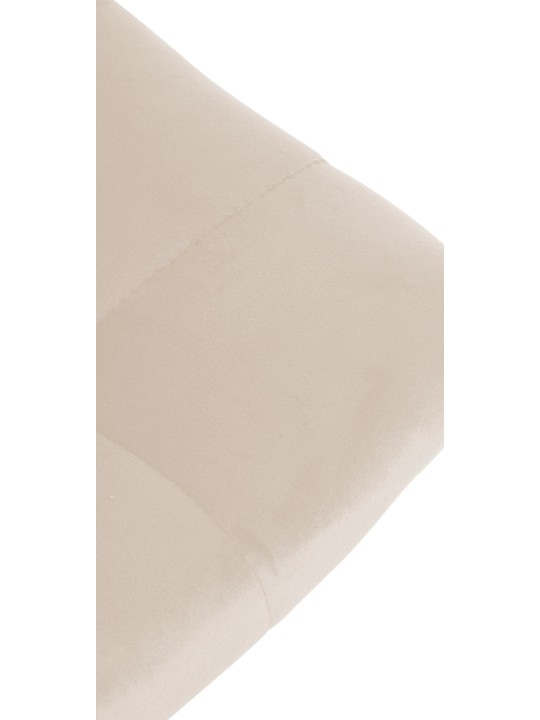 Set van 2 barkrukken Jerry fluweel chroom, crème