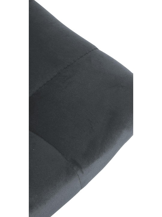 Set van 2 barkrukken Jerry fluweel chroom, donkergrijs