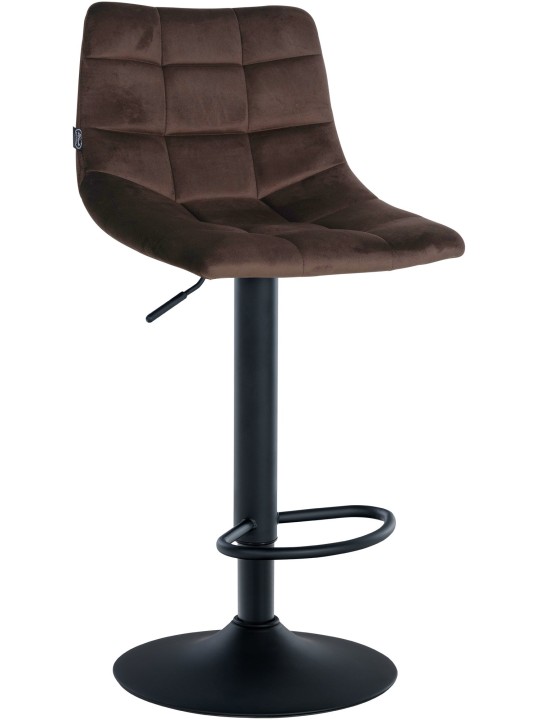 Set van 2 barkrukken Jerry fluweel, bruin