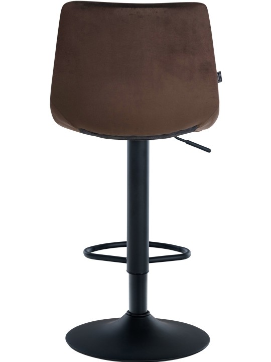 Set van 2 barkrukken Jerry fluweel, bruin