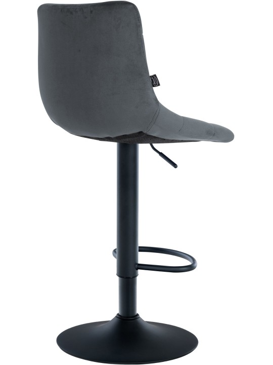 Set van 2 barkrukken Jerry fluweel, donkergrijs