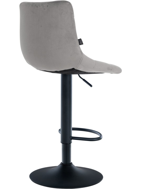 Set van 2 barkrukken Jerry fluweel, grijs