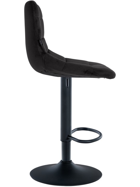 Set van 2 barkrukken Jerry fluweel, zwart