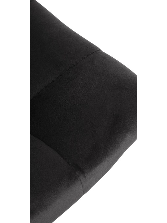 Set van 2 barkrukken Jerry fluweel, zwart