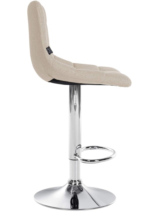 Set van 2 barkrukken Jerry stof chroom, crème