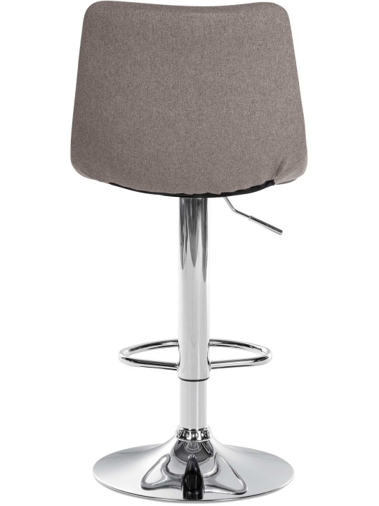 Set van 2 barkrukken Jerry stof chroom, grijs