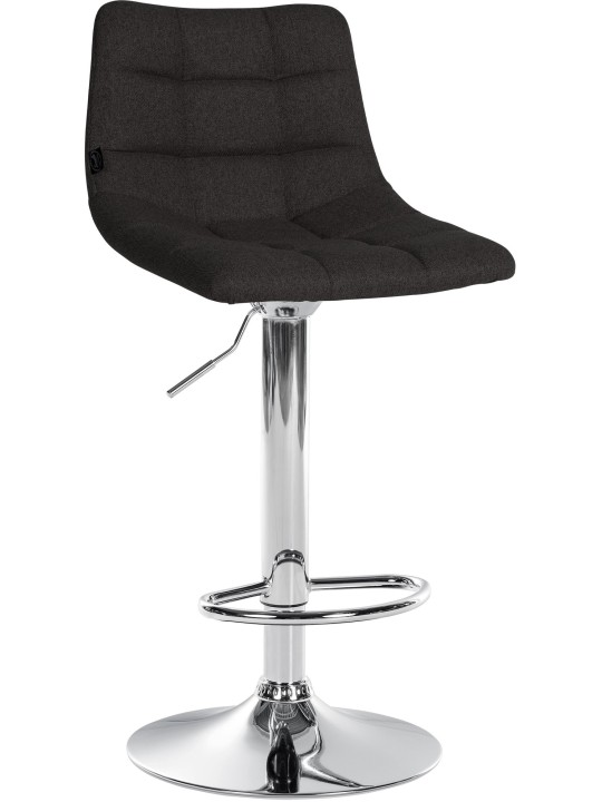 Set van 2 barkrukken Jerry stof chroom, zwart