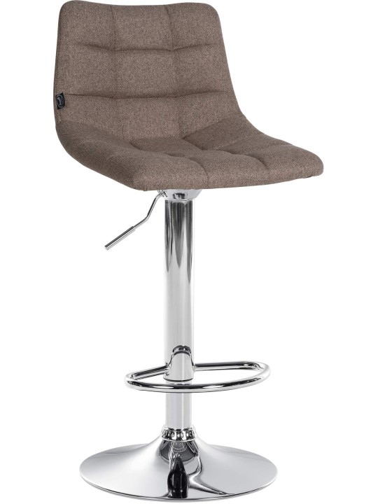 Set van 2 barkrukken Jerry stof chroom, taupe