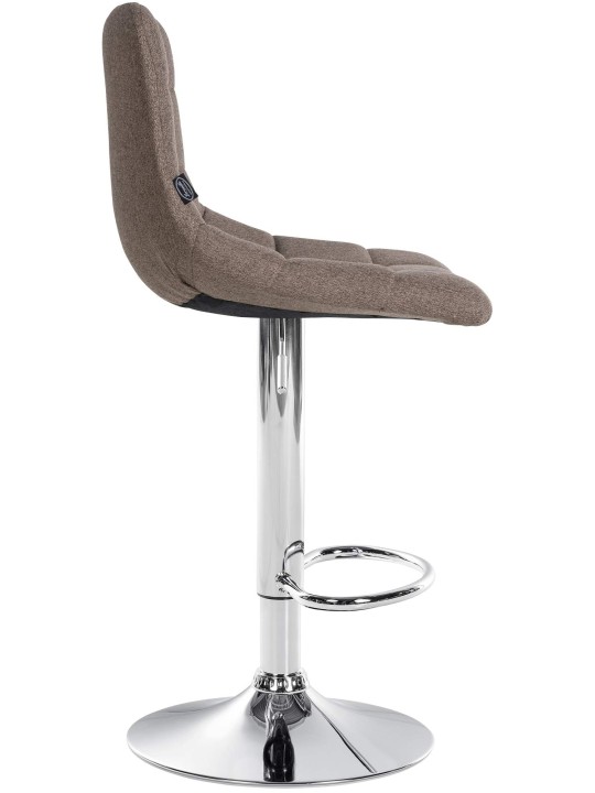 Set van 2 barkrukken Jerry stof chroom, taupe