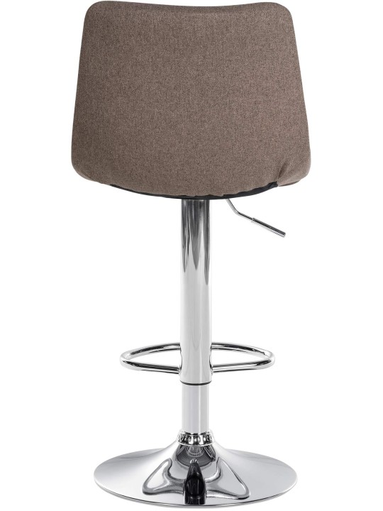 Set van 2 barkrukken Jerry stof chroom, taupe