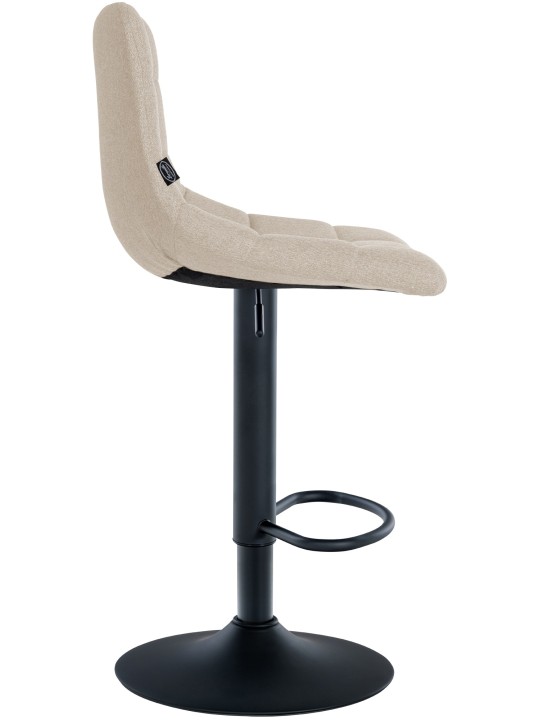 Set van 2 barkrukken Jerry stof, crème