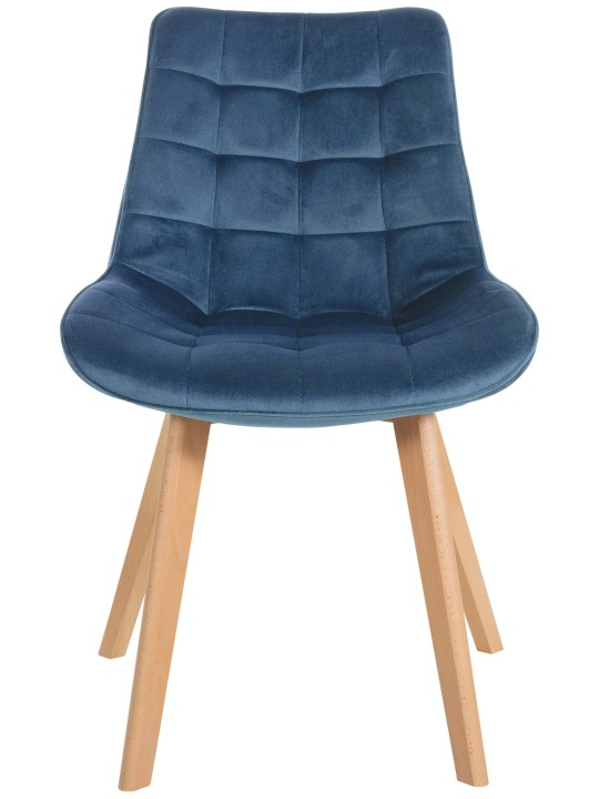 Set van 2 stoelen Brook fluweel, blauw