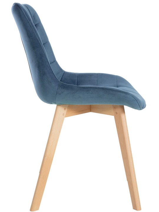 Set van 2 stoelen Brook fluweel, blauw