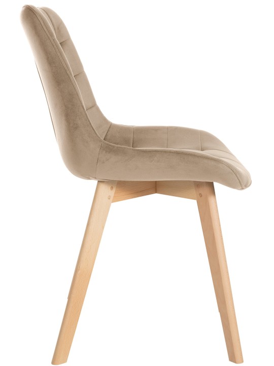 Set van 2 stoelen Brook fluweel, bruin