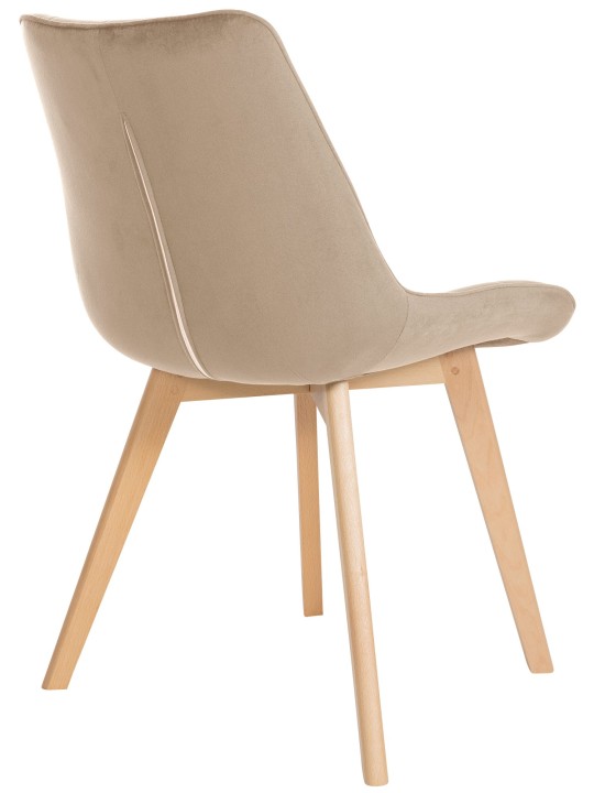 Set van 2 stoelen Brook fluweel, bruin