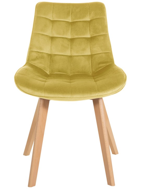 Set van 2 stoelen Brook fluweel, geel