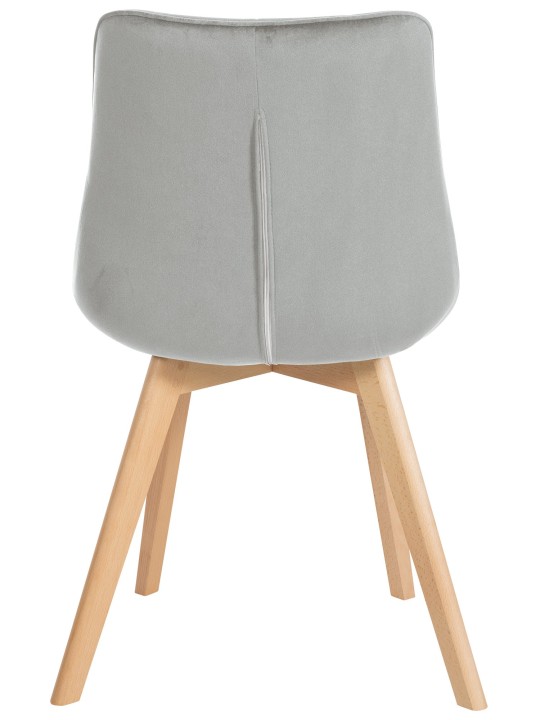 Set van 2 stoelen Brook fluweel, grijs