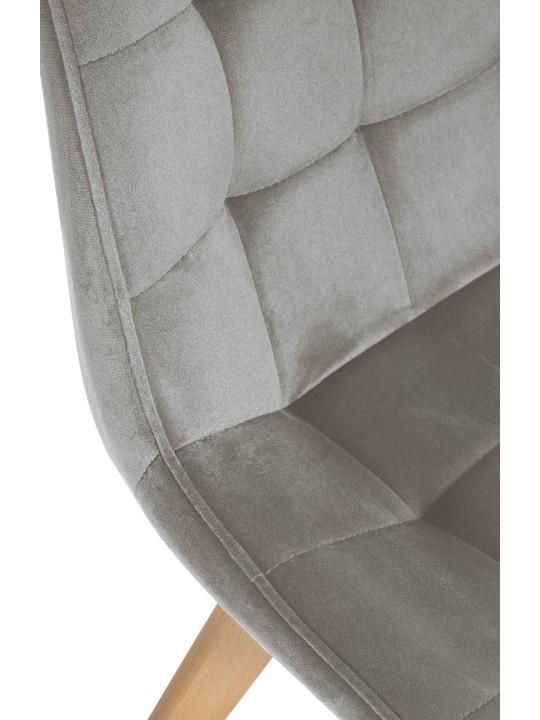 Set van 2 stoelen Brook fluweel, grijs