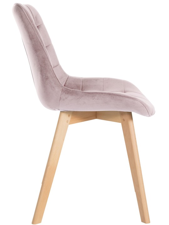 Set van 2 stoelen Brook fluweel, roze