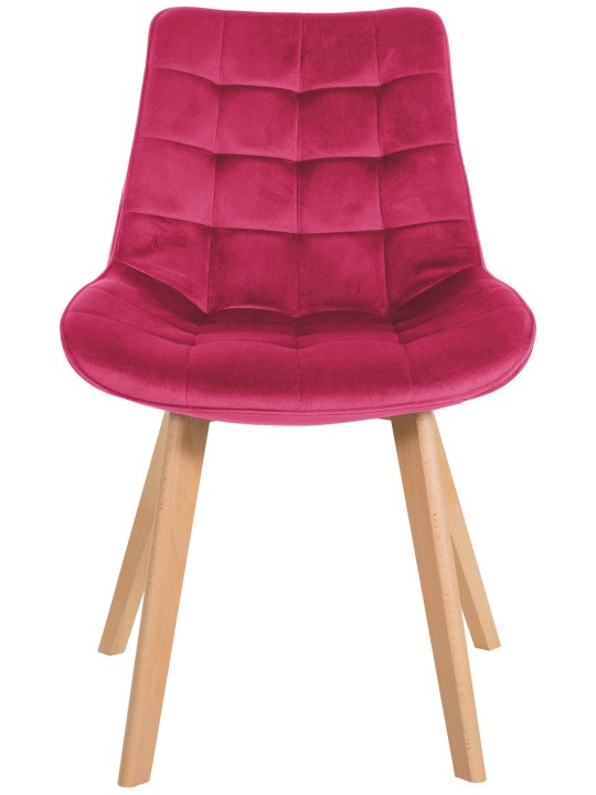 Set van 2 stoelen Brook fluweel, rood