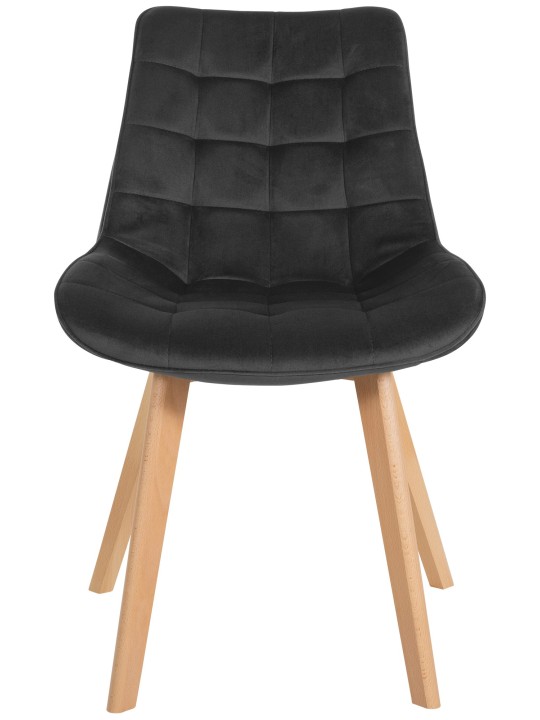 Set van 2 stoelen Brook fluweel, zwart