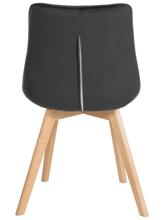 Set van 2 stoelen Brook fluweel, zwart