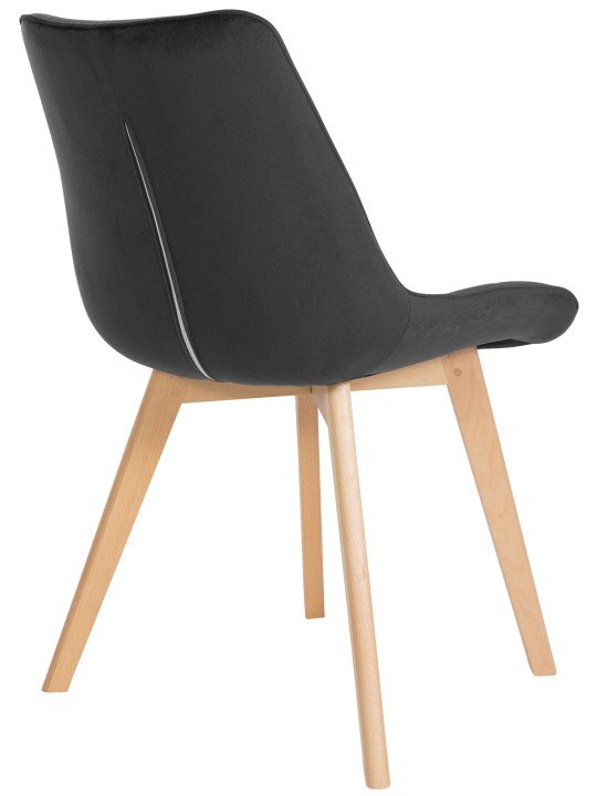 Set van 2 stoelen Brook fluweel, zwart