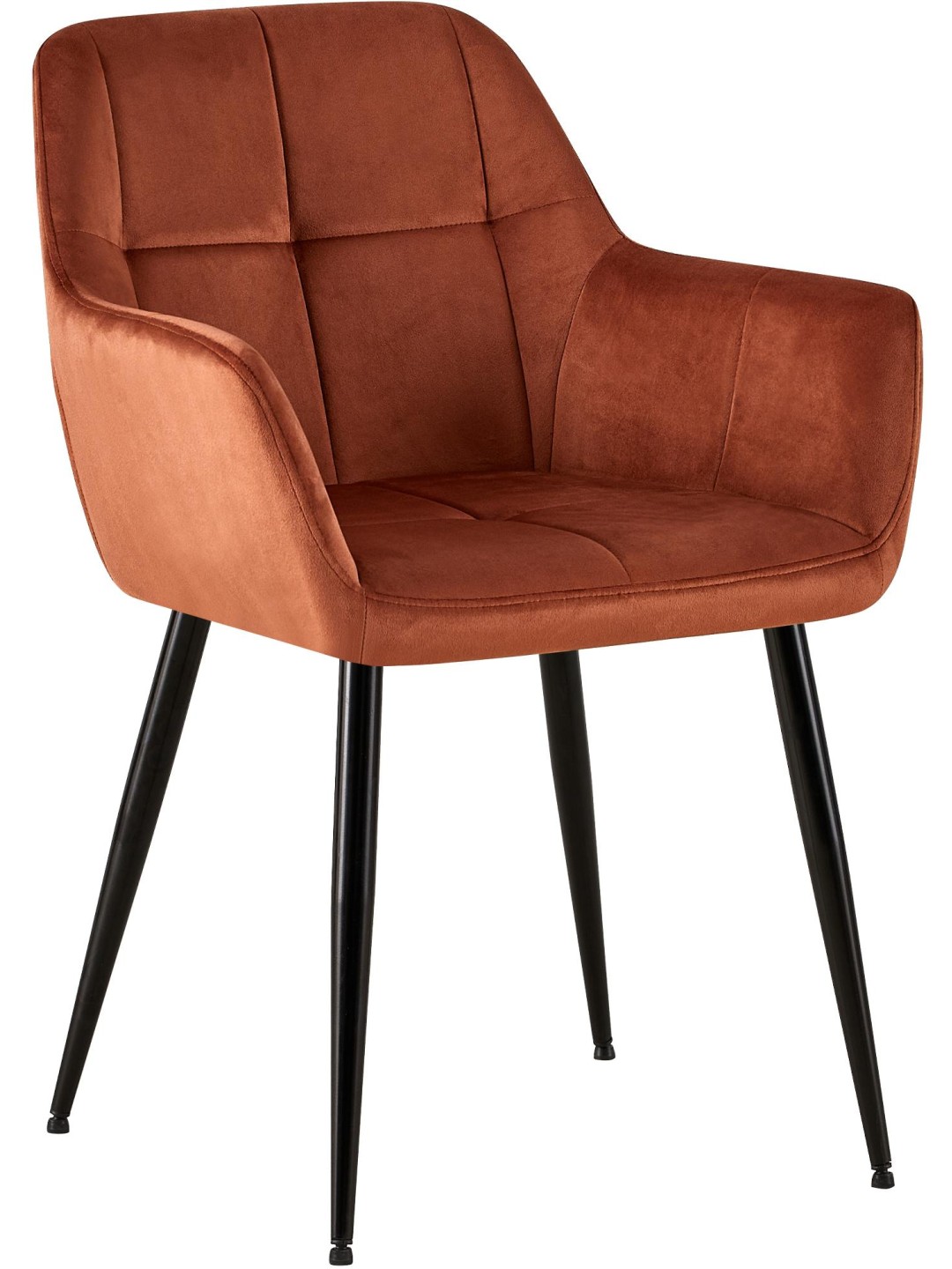 Bezoekersstoel Emia fluweel, bruin