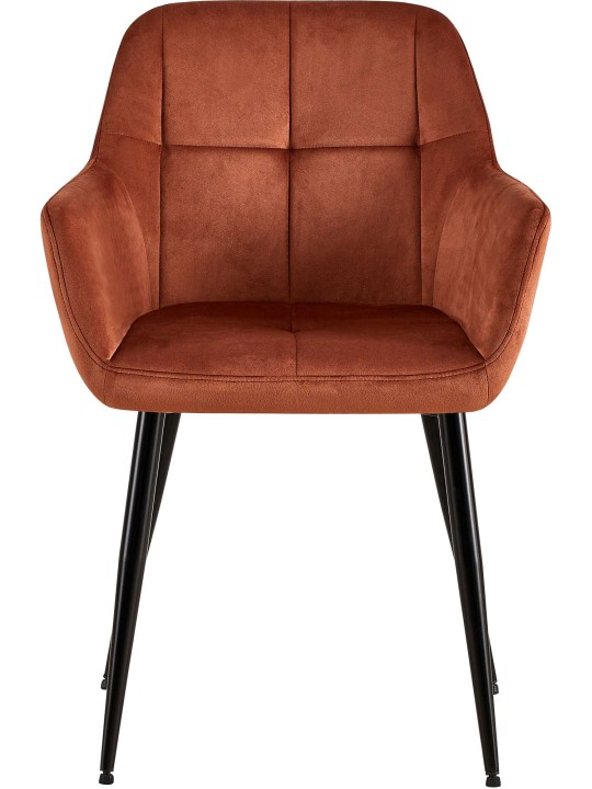 Bezoekersstoel Emia fluweel, bruin Bezoekersstoel Emia fluweel, bruin